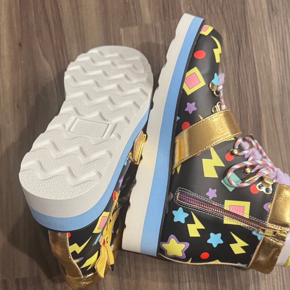 *BNIB* Irregular Choice Pikachu Party Shoes - Black, Yellow, Purple. EU44 US12